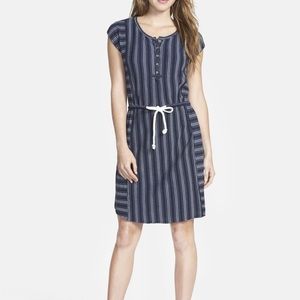 Lucky Brand Jacquard Stripe Blouson Pockets dress